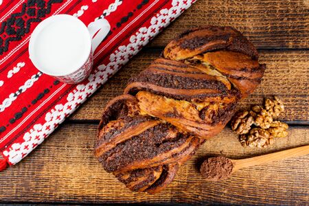 Sweetbread is a sweet leavened bread, traditional to Romania and Bulgaria.の写真素材