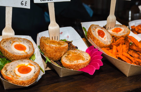 A Scotch egg consists of a whole soft or hard-boiled egg wrapped in sausage meat, coated in bread...