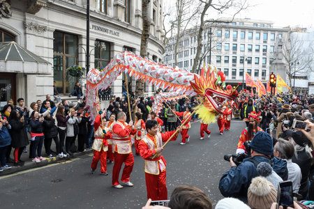 London, United Kingdom, 25th of January 2020: Chinese New Year is the Chinese festival that...