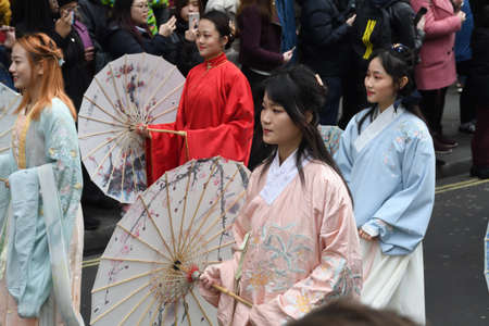 London, United Kingdom, 25th of January 2020: Chinese New Year is the Chinese festival that celebrates the beginning of a new year on the traditional Chinese calendar.のeditorial素材