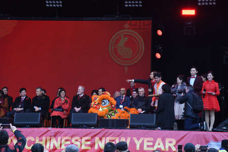 London, United Kingdom, 25th of January 2020: Chinese New Year is the Chinese festival that celebrates the beginning of a new year on the traditional Chinese calendar.のeditorial素材