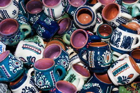 Christmas ornaments in the marketの写真素材