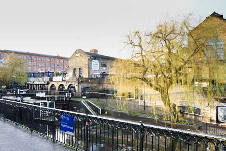 London, UK, 25th of January 2020: Camden Market street food and shopping district in Londonのeditorial素材