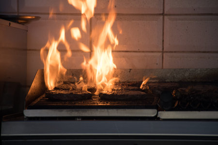 Fire and burn coals in stone oven. Oven made of brick and clay on the wood. Oven for pizza. Brick...
