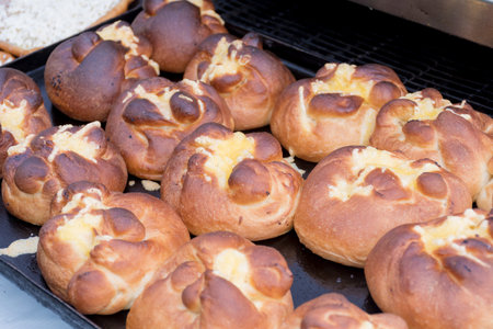 Traditional east european pastry dessert (romanian, hungarian, bulgarian, moldovian) poale-n brau, a...