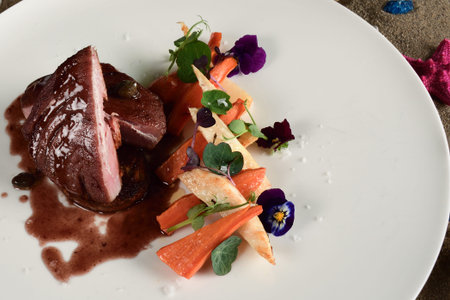 â€œDrunkenâ€ tuna in Marche style with vegetables. Fresh Food Catering Dining Eating...