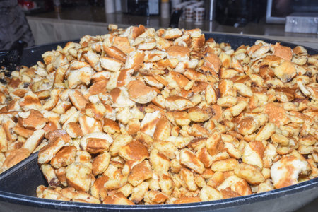 Kaiserschmarrn or Kaiserschmarren is a sweet dessert that takes its name from the Austrian emperor Franz Joseph I, who was very fond of this kind of fluffy shredded pancake.の写真素材