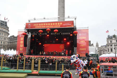 London, United Kingdom, 25th of January 2020: Chinese New Year is the Chinese festival that celebrates the beginning of a new year on the traditional Chinese calendar.のeditorial素材