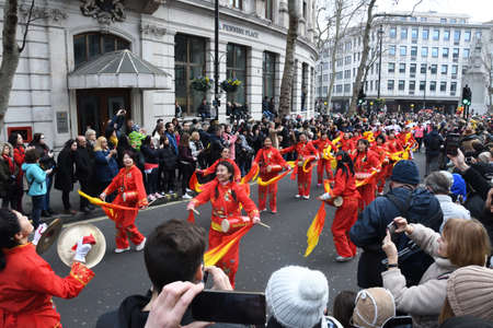 London, United Kingdom, 25th of January 2020: Chinese New Year is the Chinese festival that celebrates the beginning of a new year on the traditional Chinese calendar.のeditorial素材