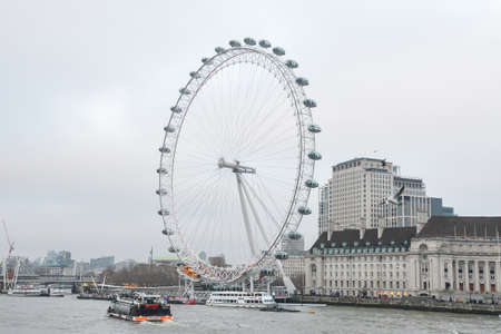 London, United Kingdom, 24th of January 2020: London Eye wheelのeditorial素材