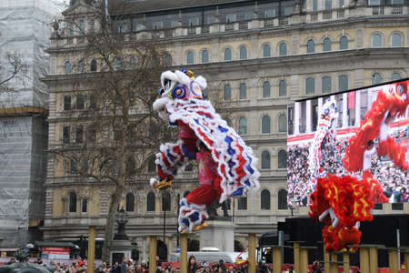 London, United Kingdom, 25th of January 2020: Chinese New Year is the Chinese festival that celebrates the beginning of a new year on the traditional Chinese calendar.のeditorial素材