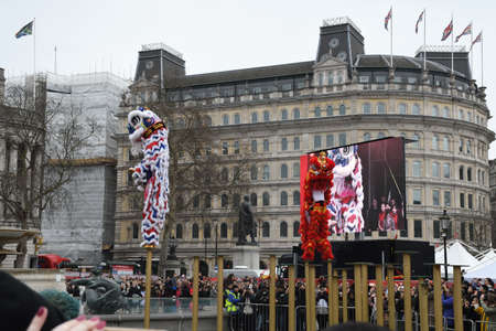 London, United Kingdom, 25th of January 2020: Chinese New Year is the Chinese festival that celebrates the beginning of a new year on the traditional Chinese calendar.のeditorial素材