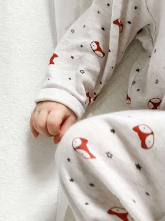 Small baby boy hands, cute closeupの写真素材