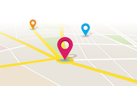 map location app Design Illustration.のイラスト素材