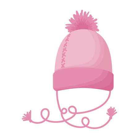 Winter children knitted hatのイラスト素材