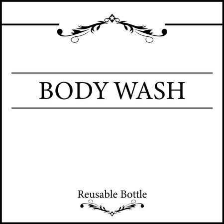 body wash labelのイラスト素材