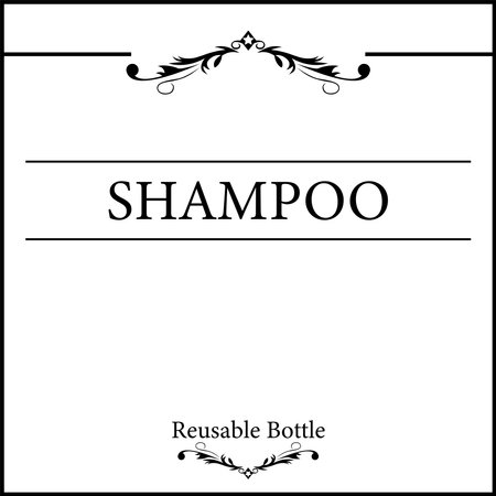 Shampoo lable for reusable bottleのイラスト素材