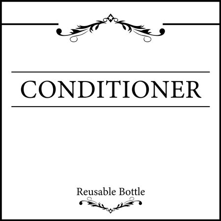 conditioner label for reusable bottleのイラスト素材
