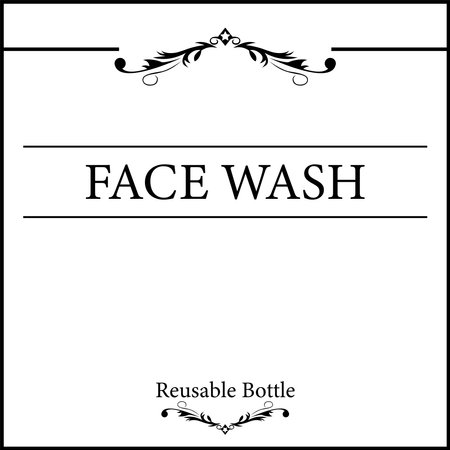 face wash label for reusable bottleのイラスト素材