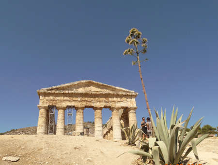 Greek temple ruinsの写真素材