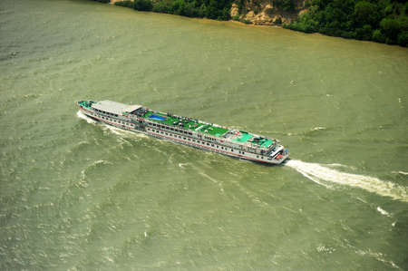 Cruise ship on the Danube Riverのeditorial素材