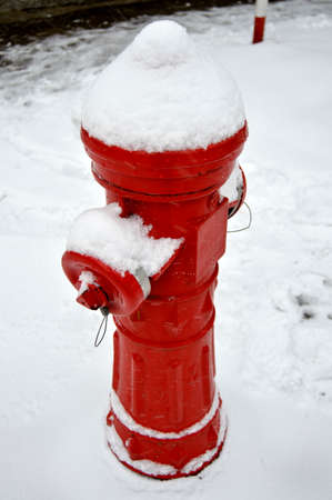 Fire hydrant in a winter dayの写真素材