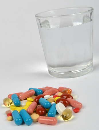 Multi-coloured pillsの写真素材