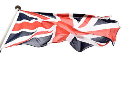 United kingdom flag waving in the windの写真素材