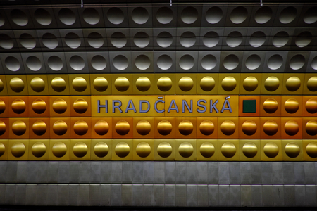 Prague, Czech Republic - January 25: Capture photo of Prague undergound on January 25, 2016 in Prague, Czech Republic.のeditorial素材