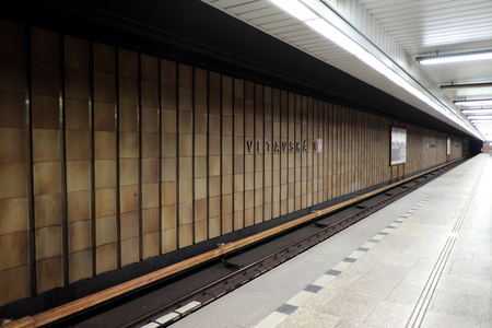 Prague, Czech Republic - January 25: Capture photo of Prague undergound on January 25, 2016 in Prague, Czech Republic.のeditorial素材