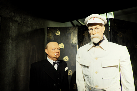 Prague, Czech Republic - January 31: Visit to the wax museum on January 31, 2016 in Prague, Czech Republic.のeditorial素材