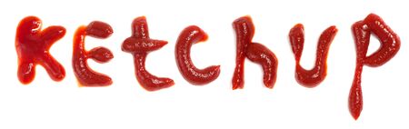 ketchup inscriptionの写真素材