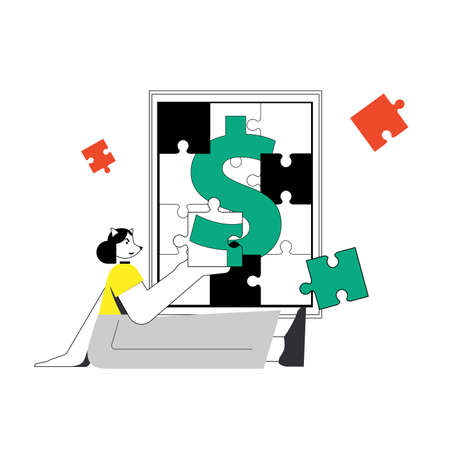 Business people team. vector illustration banner. planning project marketing strategy concept. sharing ideas, preparing presentations, coaching women and men. flat cartoon designのイラスト素材