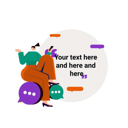 Flat concept of social media - vector illustrationのイラスト素材