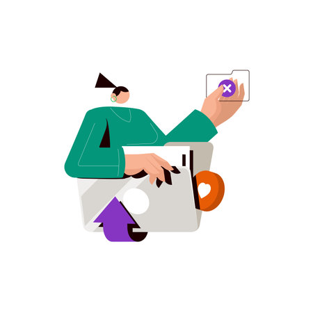 Flat concept of social media - vector illustration