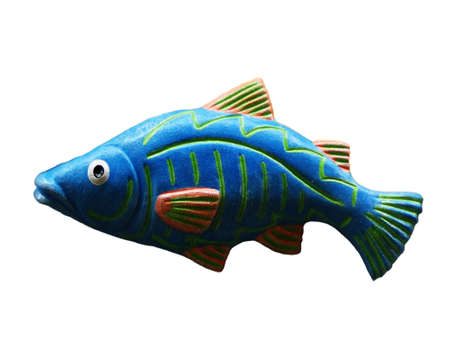 Escultura de peixe azulの写真素材