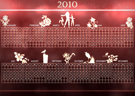 Calendrier 2010の写真素材
