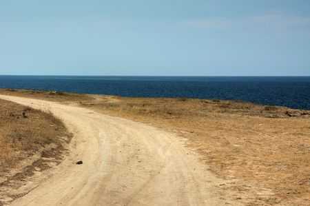 road to the beachの写真素材