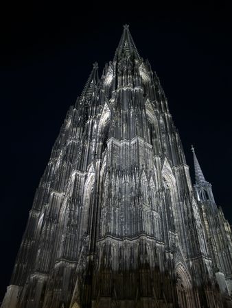 The night cathedral at Cologne, Germany. の写真素材