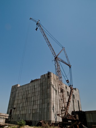Unfinished nuclear power plant in Crimea, Ukraineのeditorial素材