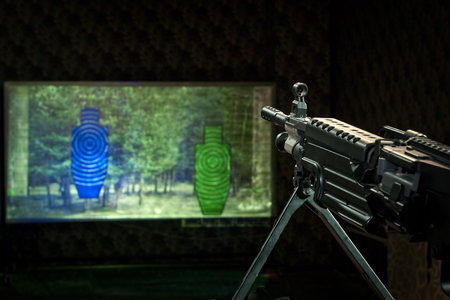 machinegun and two targets