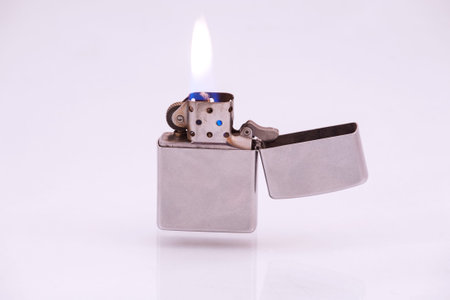 Cigarette Lighter on a white background.の写真素材