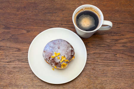 Fat Thursday - donut and coffee.の写真素材