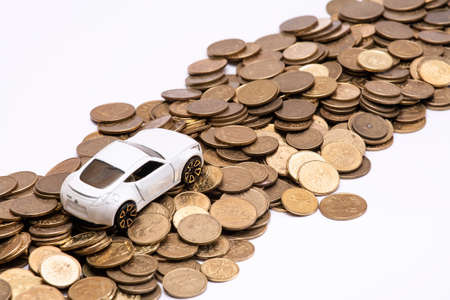 Abstract of car ownership expenses isolated.の写真素材