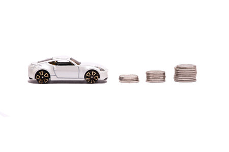 Abstract of car ownership expenses isolated.