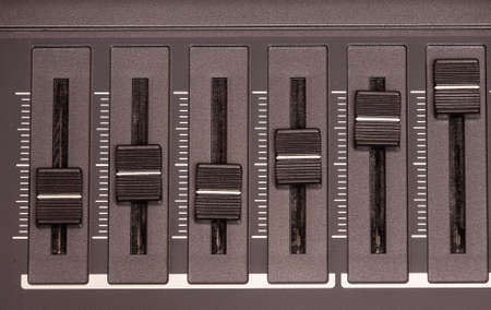 Equalizer sliders.の写真素材