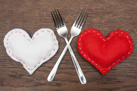 Valentine's Day - Abstract - Romantic dinner for two.の写真素材