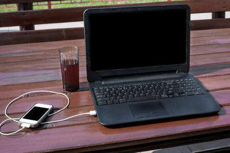 Programmers working environment outdoorの写真素材