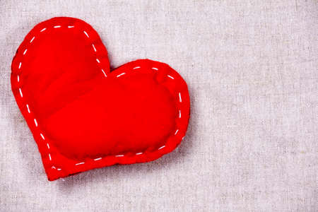 Valentine's Day - Heart on a fabric.の写真素材