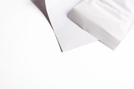 White envelope business isolated background concept.